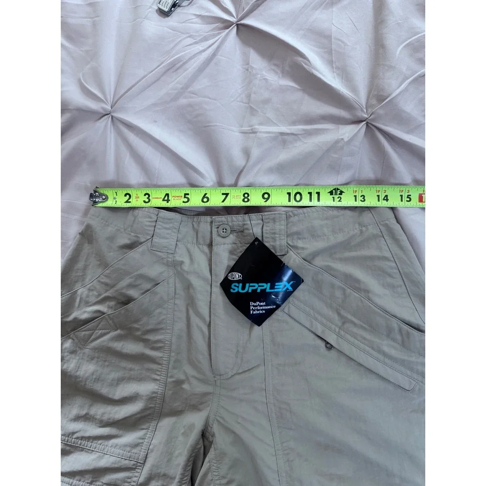 NWT Royal Robbins Womens Supplex Nylon Hiking Shorts Khaki Tan Safari Gorpcore